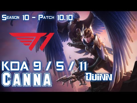 T1 Canna QUINN vs RENEKTON Top - Patch 10.10 KR Ranked