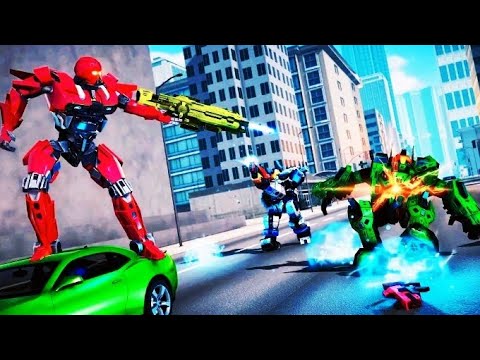 Robot Tank Transform Simulator ~ Flying Helicopter War Shooting Android Gameplay