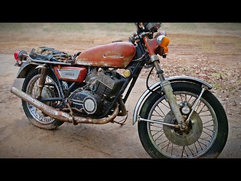 1970 2 Stroke 350cc motorcycle restoration full timelapse