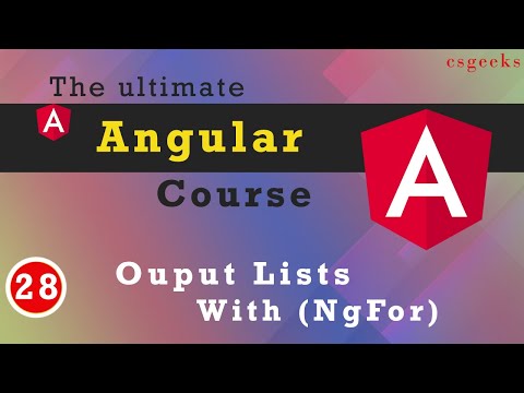 Angular 9 Tutorial 28 Outputting Lists with ngFor