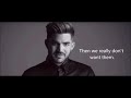 Run Away- Adam Lambert Lyric Video.