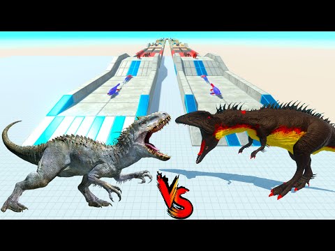 DARK INDOMINUS REX vs WHITE INDOMINUS RACE BATTLE COMPETITION - ARBS