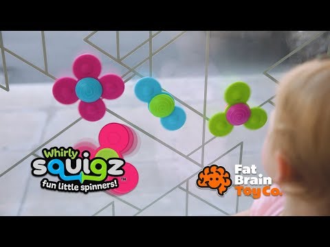Відео огляд Набір прорізувачів-спінерів із присосками, Fat Brain Toys Whirly Squigz 3 шт.