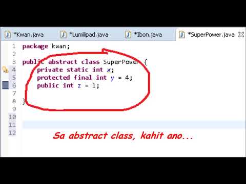 Java Tutorial Tagalog 19 Abstract Class