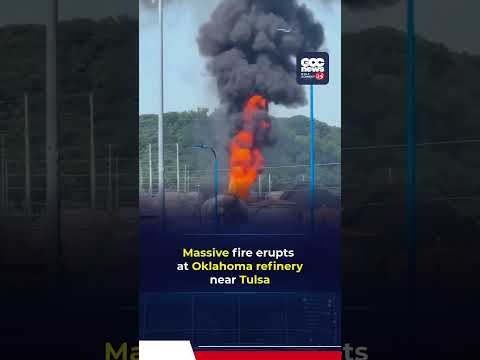 Massive Fire Erupts at Oklahoma Oil Refinery, Thick Black Smoke Covers Tulsa Sky