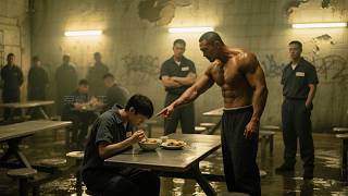 ¡El matón de la prisión acosa al recién llegado, pero resulta ser fuerte y lo aplasta con un golpe!