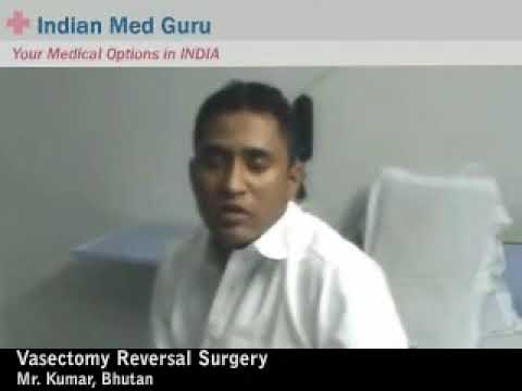 Mr. Kumar who gets Vasovasostomy surgery in India.