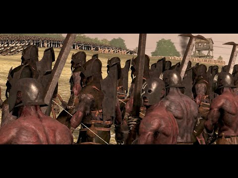 Isengard Uruk-hai army vs Rohirrim (knights of Rohan), Lord of the rings cinematic.