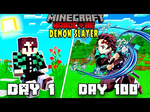 I Survived 100 Days As A Demon Slayer in Hardcore Minecraft! (Hindi)