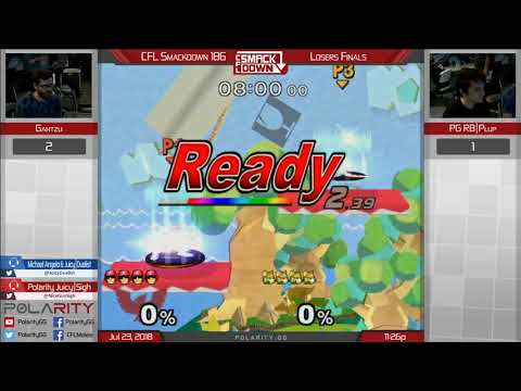 CFL Smackdown 186 Melee - Gahtzu (Falcon) vs PG RB | Plup (Fox) - Losers Finals
