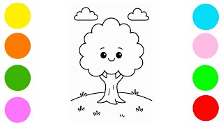 How to Draw a Simple Tree Step by Step for Kids