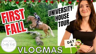 VLOGMAS | FIRST FALL ON CROSS COUNTRY COURSE | UNIVERSITY HOUSE TOUR