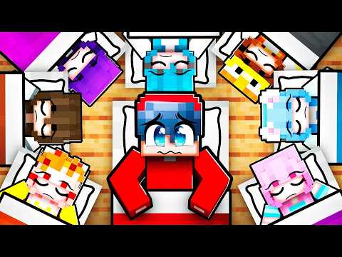I Had a SLEEPOVER with 11 GIRLS in Minecraft!