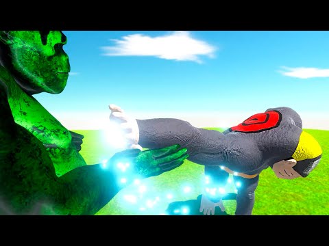 RASENGAN NARUTO GORO  vs  HULK GORO DEATH FALL  -  Animal Revolt Battle Simulator