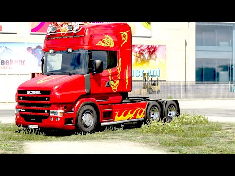 ETS 2 - Scania T730 Transporting a Tractor from Florence to Parma