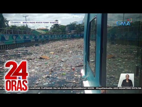 Biyahe ng Pasig River Ferry, muntik tumigil dahil sa nakasalubong na makapal na basura 24 Oras