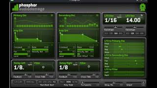 Video thumbnail for FREE VST SYNTH - PHOSPHOR FROM AUDIODAMAGE-  SOUND DEMO by steve webb