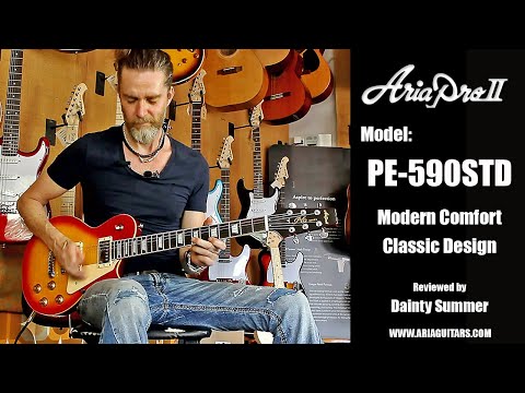 Демонстрация электрогитары Aria PRO II PE-590STD