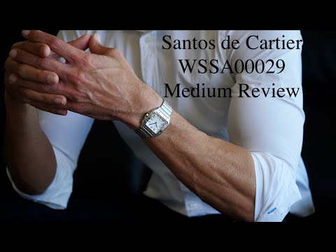 [4K] Santos de Cartier Medium WSSA0029 Hands-on Review & Wrist Shots | Hafiz J Mehmood