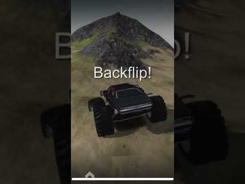 Monster truck extreme off-road backflip in Offroad Outlaws gameplay