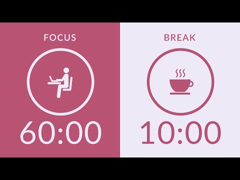 60/10 Pomodoro Timer with Pink Noise 🎧 Study with Me for Deep Focus & ADHD ✨