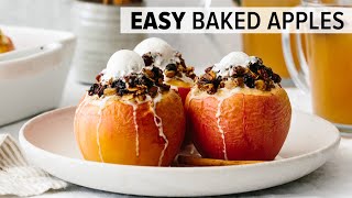BAKED APPLES | easy baked apples with cinnamon oat filling