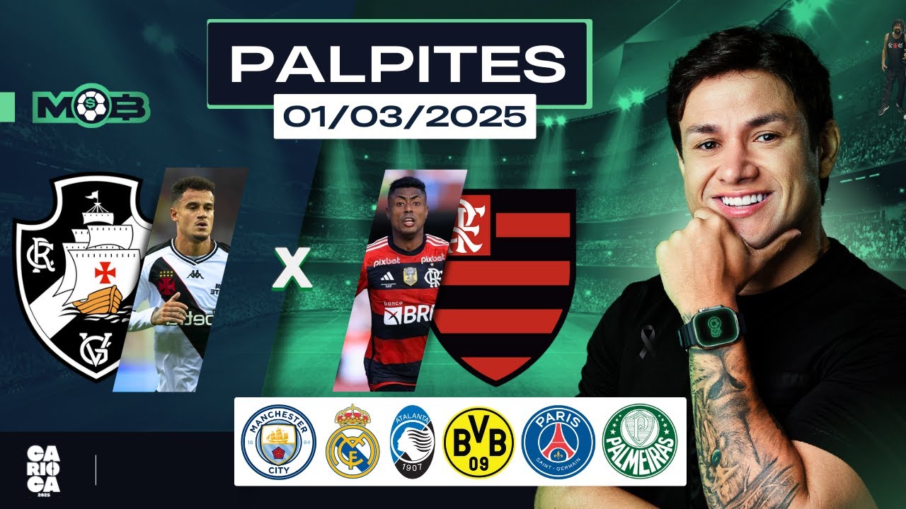 PALPITES DE FUTEBOL PARA O DIA 01 03 2025 + BILHETE PRONTO (SABADOU NO MUNDO BET)