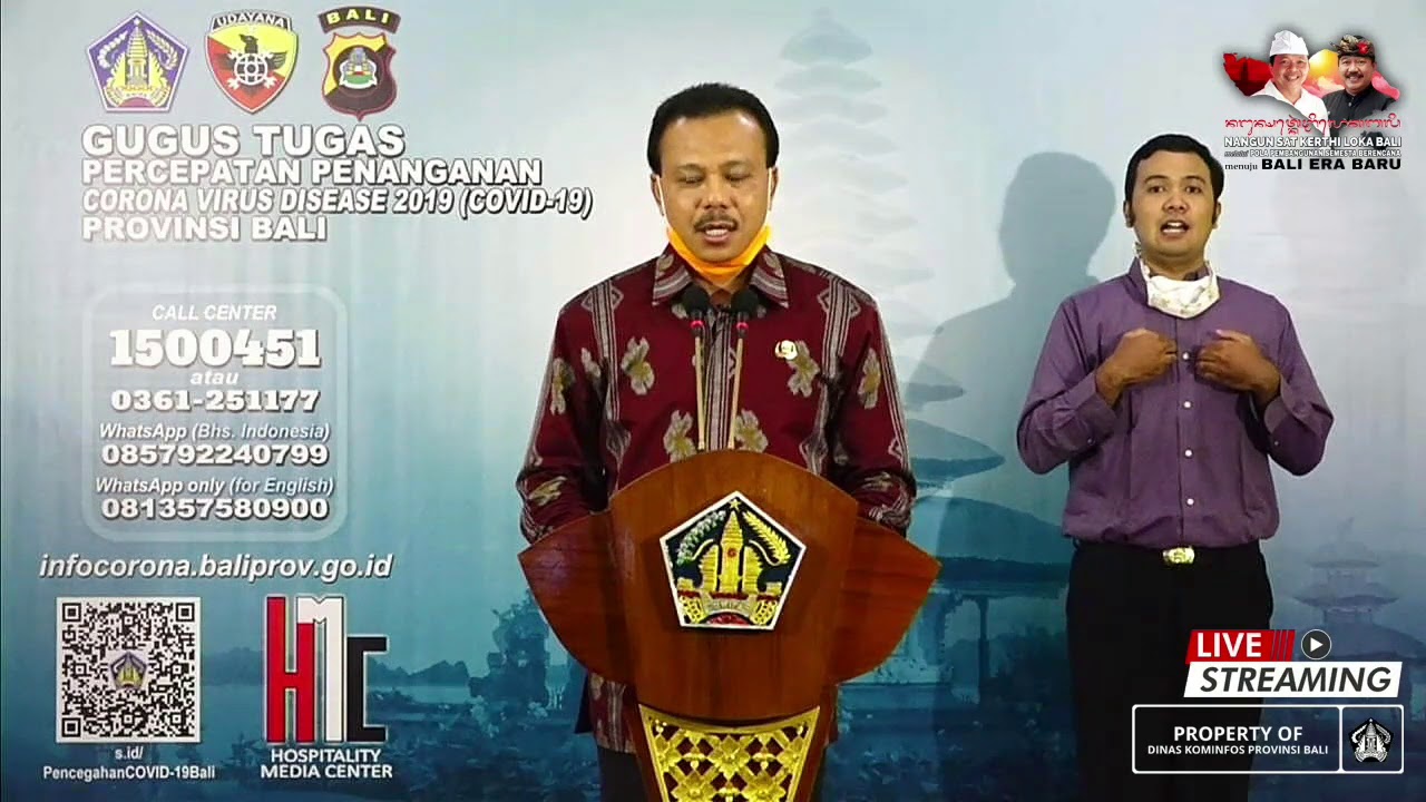 Siaran Pers Perkembangan Penanggulangan COVID–19 Provinsi Bali per 21 April 2020