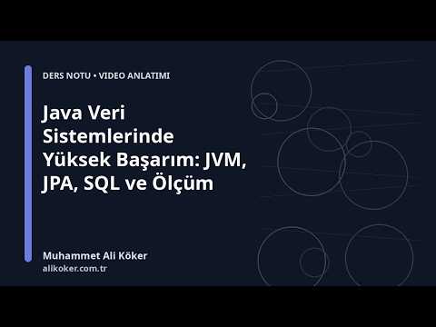 Java Tabanlı Veri Sistemlerinde Yüksek Başarım videosunu aç