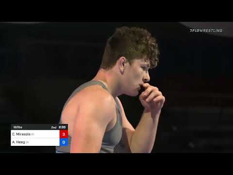 182 Lbs Final - Connor Mirasola, Wisconsin Vs Aj Heeg, Oklahoma Ceab