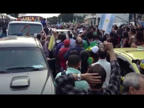 Eu na passagem do Papa Francisco pela Av. Presidente Vargas. (22/07/2013)