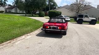 1987 Mercedes 560SL Roadster Backing Up