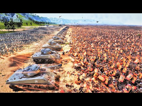 40,000 Modern U.S Army Defending Omaha Beach from 2 MILLION Roman Generals - UEBS 2 BATTLE SIMULATOR