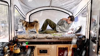 LUXURY CAMPING IN THE RAIN WITH $9,900 3-ROOM AUTOMATIC TENT CARAVAN