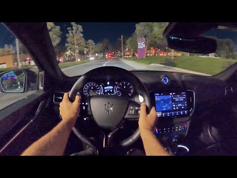 2021 Maserati Ghibli S Q4 GranLusso POV Night Drive (3D Audio)(ASMR)