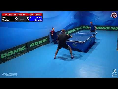 12:30 Ihor Trydukh 3 - 2 Andrii Rehush West 1 WIN CUP 22.11.2022 | TABLE TENNIS WINCUP