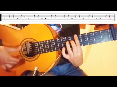 La Negra (Rumba) Falsetas de Arpeggio Pulgar with Tab #flamenco #guitar #fingerstyle #rumba