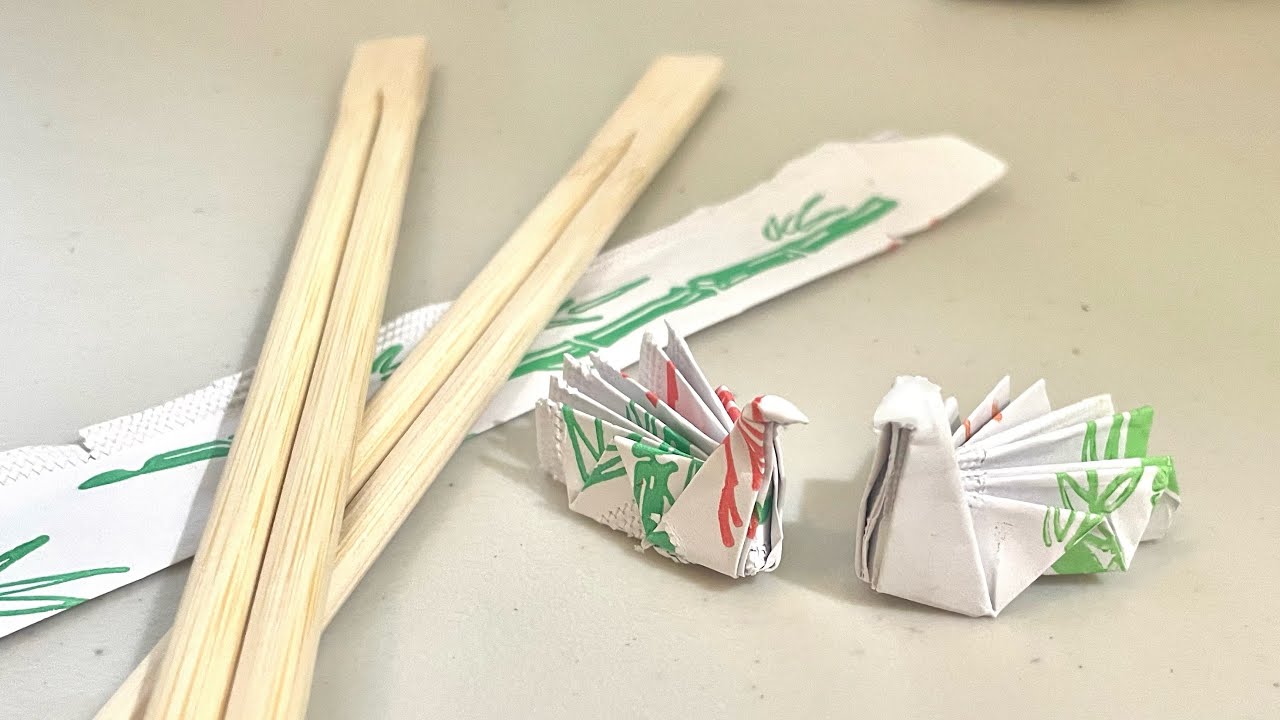 Cute Chopstick Bird Rest! || Beginner Origami || Impress Your Friends!