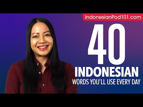 40 Indonesian Words You'll Use Every Day - Basic Vocabulary #44