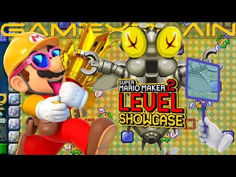Mario Paint's Fly Swatting Game Recreated in Super Mario Maker 2! (Level Showcase)