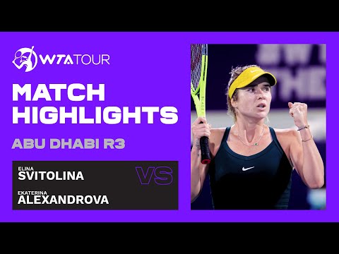 Теннис Elina Svitolina vs. Ekaterina Alexandrova | 2021 Abu Dhabi Third Round | WTA Highlights