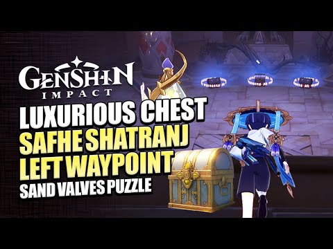 Luxurious Chest Puzzle At Safhe Shatranj Left Waypoint | Solution Guide & Walkthrough | Genshin 3.4