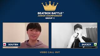  - SouTen (Japan) vs Duckzy (Brazil) - Group C - Beatbox Battle Junior Championship #BBBJC