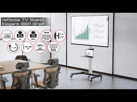 Reflecta Elegant 86P-Shelf Silver/Black Reflecta Elegant 86P-Shelf Silver/Black