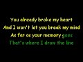 That's Where I Draw The Line   Randy Travis Karaoke Version JM