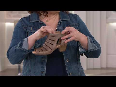 Earth Leather Multi-strap Peep-toe Booties - Vela on QVC