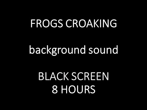FROG SOUNDS. BLACK SCREEN (8 HOURS). Croaking FROGS of the night.