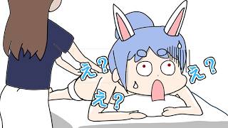 【手描き】いつもと違うマッサージに体の一部が力んでしまったぺこーら【ホロライブ/兎田ぺこら/ホロライブ切り抜き】【切り抜き漫画】