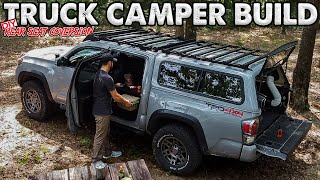 DIY Truck Camper Build " Rear Seat Delete " Custom Tiny Camper Setup 2023