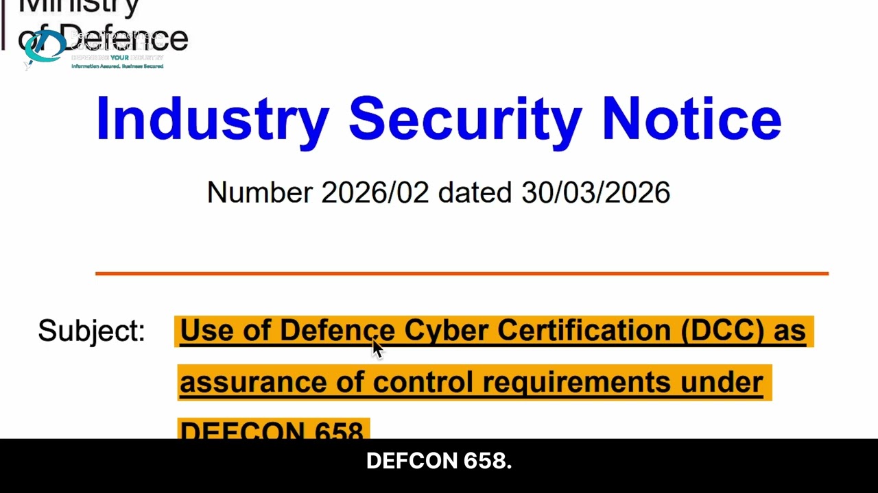 MOD's ISN 2026/01 and ISN 2026/02 DCC Finally Acknowledged for Defence Suppliers